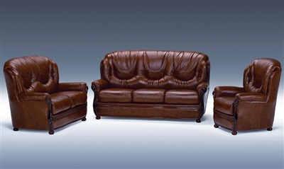 Dima Salotti Dallas Classic Italian Leather Sofa In Brown by VIG Furniture