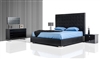 Modrest Lyrica Black Leatherette Tall Headboard Bed by VIG Furniture
