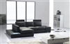 Divani Casa T35 Mini Modern Black Leather Sectional Sofa by VIG Furniture