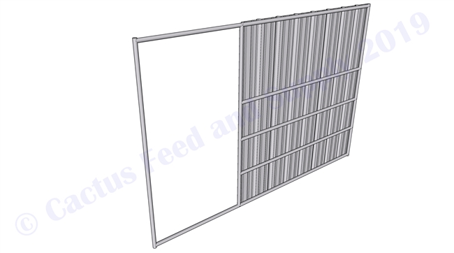 Hybrid Horse Shelter Wall Panel 1-5/8" with 4'W Opening:  8'H x 12'W