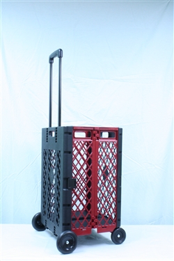 Black and Red Folding Basket Cart