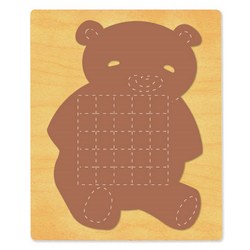 Ellison SureCut Die - Activity Card, Teddy Bear - Extra Large
