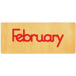 Ellison SureCut Die - Word, Month - February - Double Cut