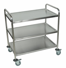 Stainless Steal Three Shelf Utility Cart