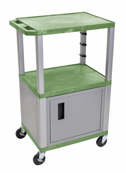 Light Green and Gray Multipurpose Cart with Cabinet