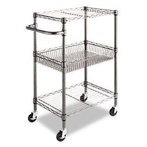 Three-Tier Wire Rolling Cart