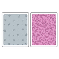 Sizzix Textured Impressions Embossing Folders 4PK - Birthday Surprise Set