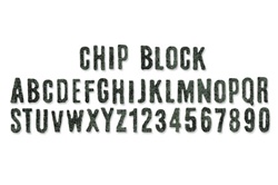 Sizzix Sizzlits Strip Alphabet Die - Chip Block