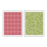 Sizzix Textured Impressions Embossing Folders 2PK - Sugar & Starry Night Set t