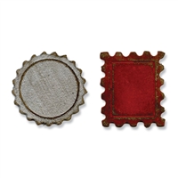 Sizzix Movers & Shapers Magnetic Die Set 2PK - Mini Bottle Cap & Stamp by Tim Holtz SZ658559