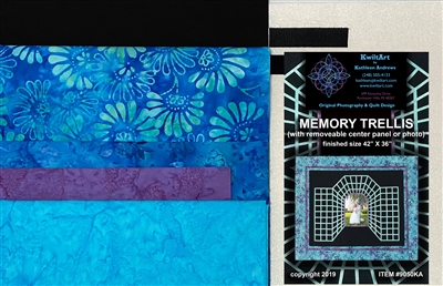 Memory Trellis Quilt Kit-Blue