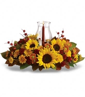 Sunflower Hurricane Centerpiece