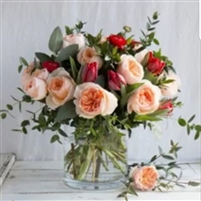 Peach Garden Rose Bouquet