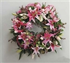 Pink Lily Wreath