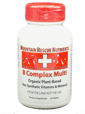 B Complex Organic Plant based non Synthetic Multiple Vitamin & Mineral