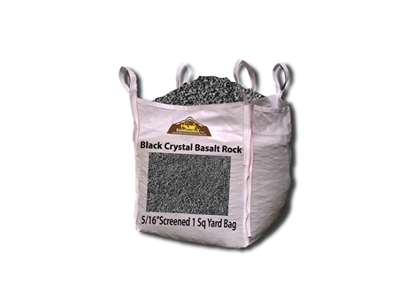 Black Crystal Basalt 5/16" Screened Washed Garden Pebbles - Gravel Near Me