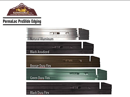 Permaloc ProSlide Aluminum Edging Black Duraflex 1/8 in. x 5.5 in. x 16 ft. - Steel Garden edging