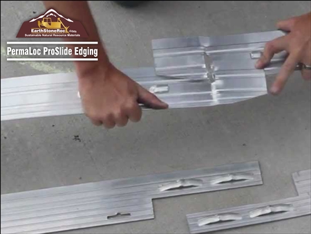 Permaloc ProSlide Aluminum Edging Mill Finish 1/8 in. x 4 in. x 8 ft. - landscape edging borders