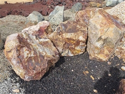 Copper Rose Rock Boulders 36" to 48" Per Ton