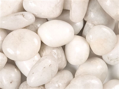 Polished White Pebbles 1" - 2" - decorative garden stones