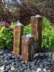 Gold Creek Basalt - Bowled Top  - stone waterfall fountain