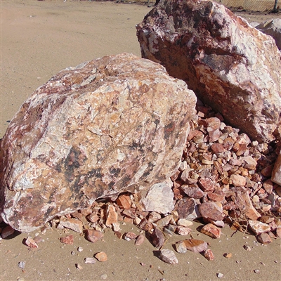 Jesse Red Boulders 18" to 24" Per Ton