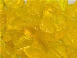 Chunky Yellow Landscape Glass 1/2" - 1" Sample