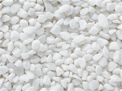 Snow White Pebbles 3/8" Per 50 Lbs