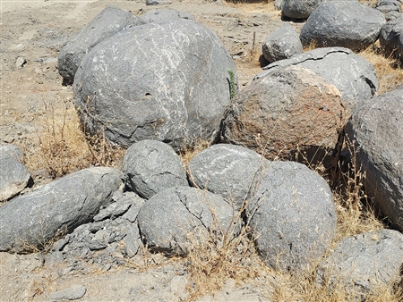 Black Granite Decorative Boulders 24" - 30"