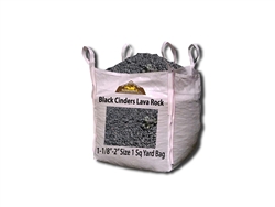 Black Cinders Lava Rock 3/4"- 1-1/2" - Rock Landscaping