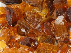 Crystal Amber Tempered Fire Glass 1/2" - 1"