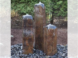 Black Basalt Stone Table Set