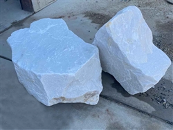 Ultra White Boulders 24" - 30" - Large Garden Stone