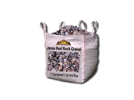 Jesse Red Rock Gravel 1" Screened per Yard - Landscape Rock Near Me