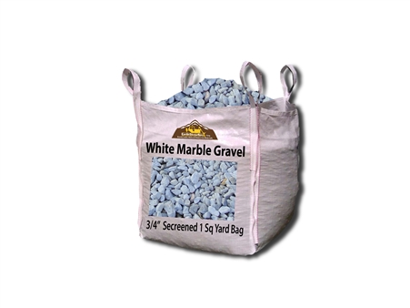 White Marble Gravel 3/4" Screened