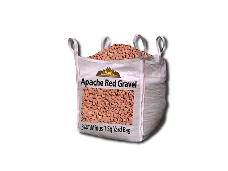 Apache Red Gravel 3/4" Minus Per yard - Gravel Cost