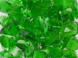 Light Green Tempered Fire Glass 3/8" - 1/2"