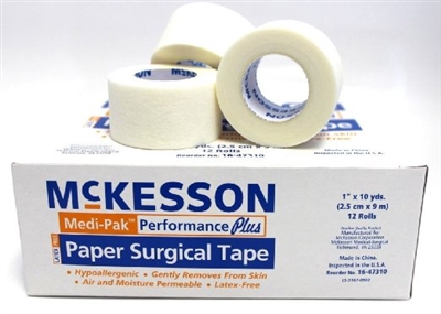 Medi-Pak Performance Plus Surgical Tape, Paper, 1 Inch X 10 Yards