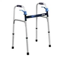 drive Deluxe Dual Release Folding Walker Adjustable Height, Aluminum Frame 350 lbs. Weight Capacity 32 to 39 Inch Height, Drive Medical, 10224-4 - Sold by: Pack of One