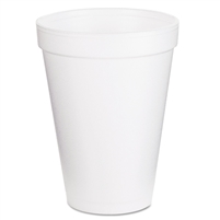 Dart Foam Cup, 12 Ounce Drinking Cup, 25 Per Pack, White, Dart 12J12