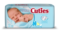 Cuties Diaper, Newborn, Heavy Absorbency, Tab Closure