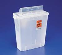 In-Room Sharps Container 1-Piece 16-1/4 H X 13-3/4 W 6 D Inch 3 Gallon Translucent Horizontal Entry Lid, 85221 - CASE OF 10