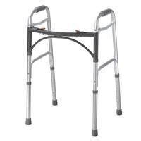 drive Deluxe Dual Release Folding Walker Adjustable Height, Aluminum Frame 350 lbs. Weight Capacity 32 to 39 Inch Height, Drive Medical, 10200-1 - Sold by: Pack of One