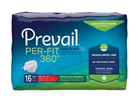 Prevail Per-Fit360 Adult Brief, MEDIUM SIZE 1, Heavy Absorbency, PFNG-012 - Case of 96
