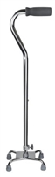 Small Base Quad Cane, McKesson, Steel 30 to 39 Inch Height Chrome, 146-10301F-4 - Sold by: Pack of One