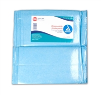 Underpad 17" x 24", Moderate Absorbency, Disposable, Tissue Core - 300 Count