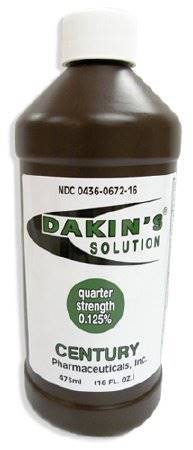 Dakin's Quarter Strength Wound Antimicrobial Cleanser 16 oz. Bottle, 00436067216 - Sold by: Pack of One