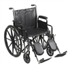 Wheelchair, McKesson, Desk Length Arm Padded, Removable Arm Style Composite Wheel Black 20 Inch Seat Width 350 lbs. Weight Capacity, 146-SSP220DDA-ELR - EACH
