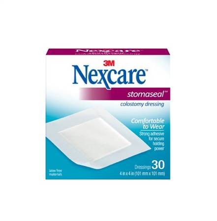 Nexcare Stomaseal Colostomy Dressing 4 X 4 Inch Durapore Pad, 1507 - Pack of 30