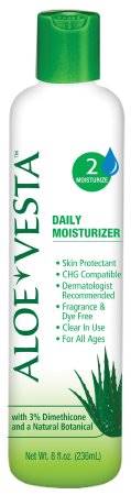 Aloe Vesta Hand and Body Moisturizer 8 oz. Bottle Unscented Lotion CHG Compatible, 324809 - Sold by: Pack of One